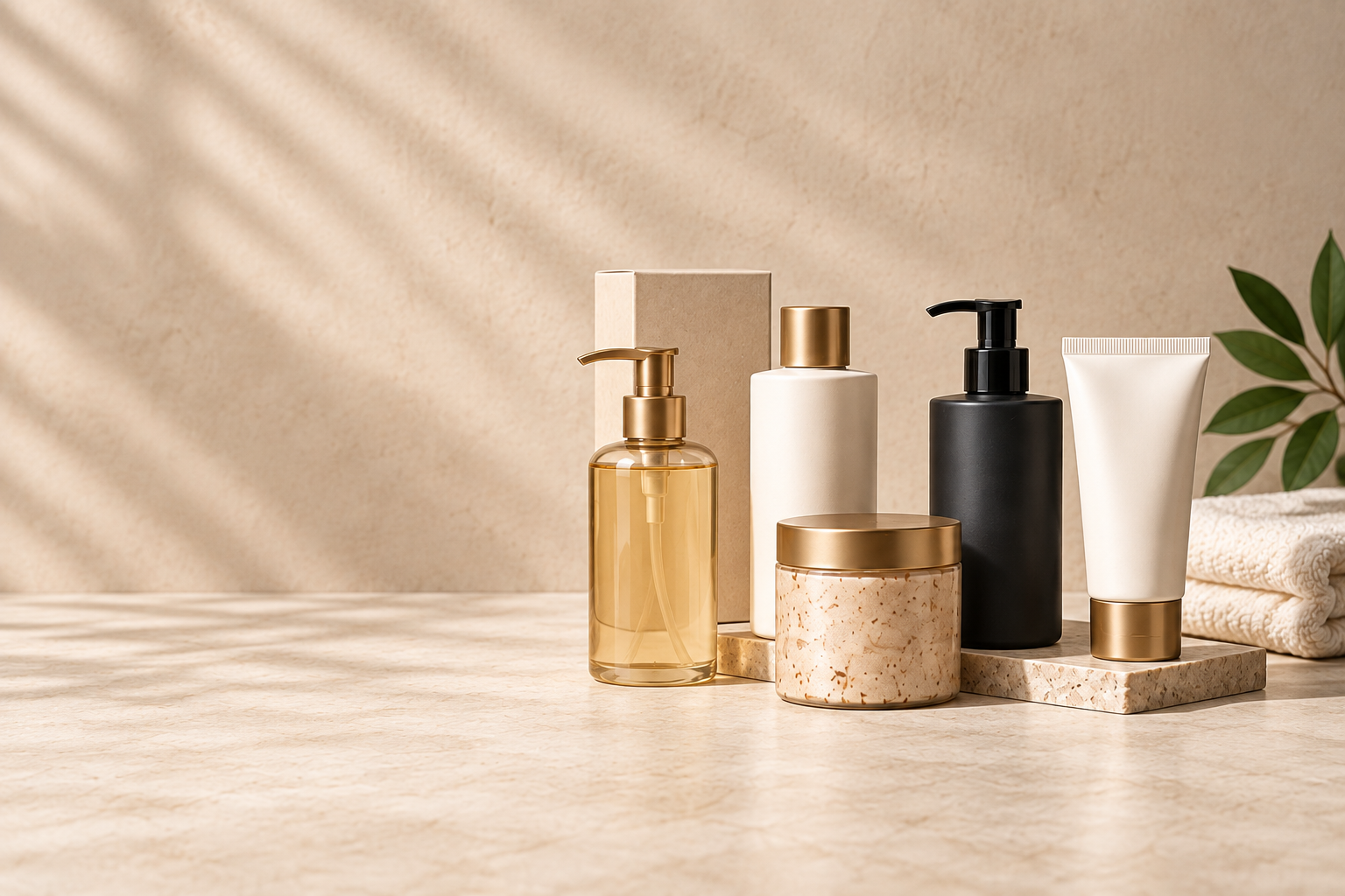 Focused five-product private label bath and body launch range