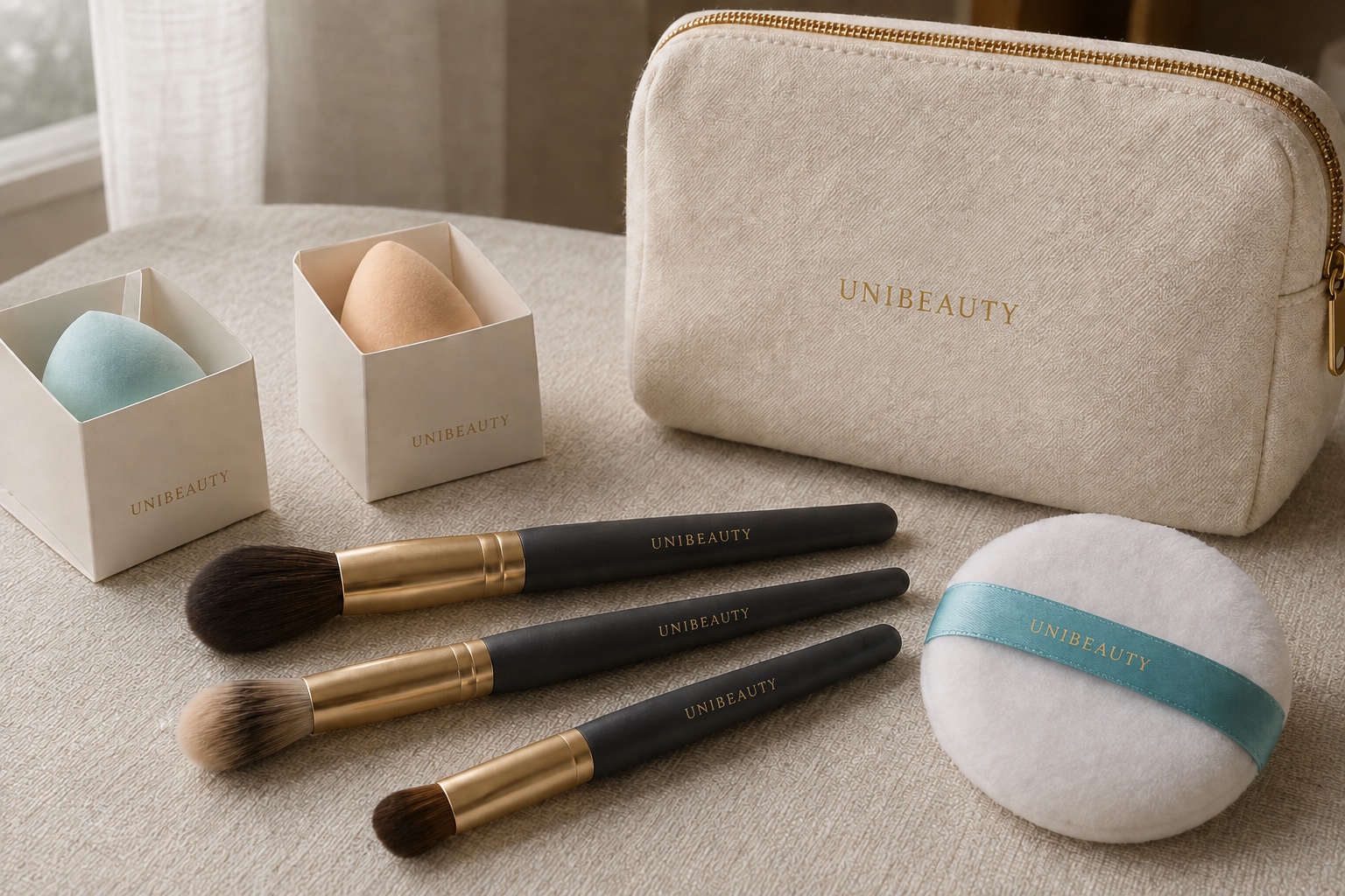 Custom makeup brushes and beauty tools by UniBeauty